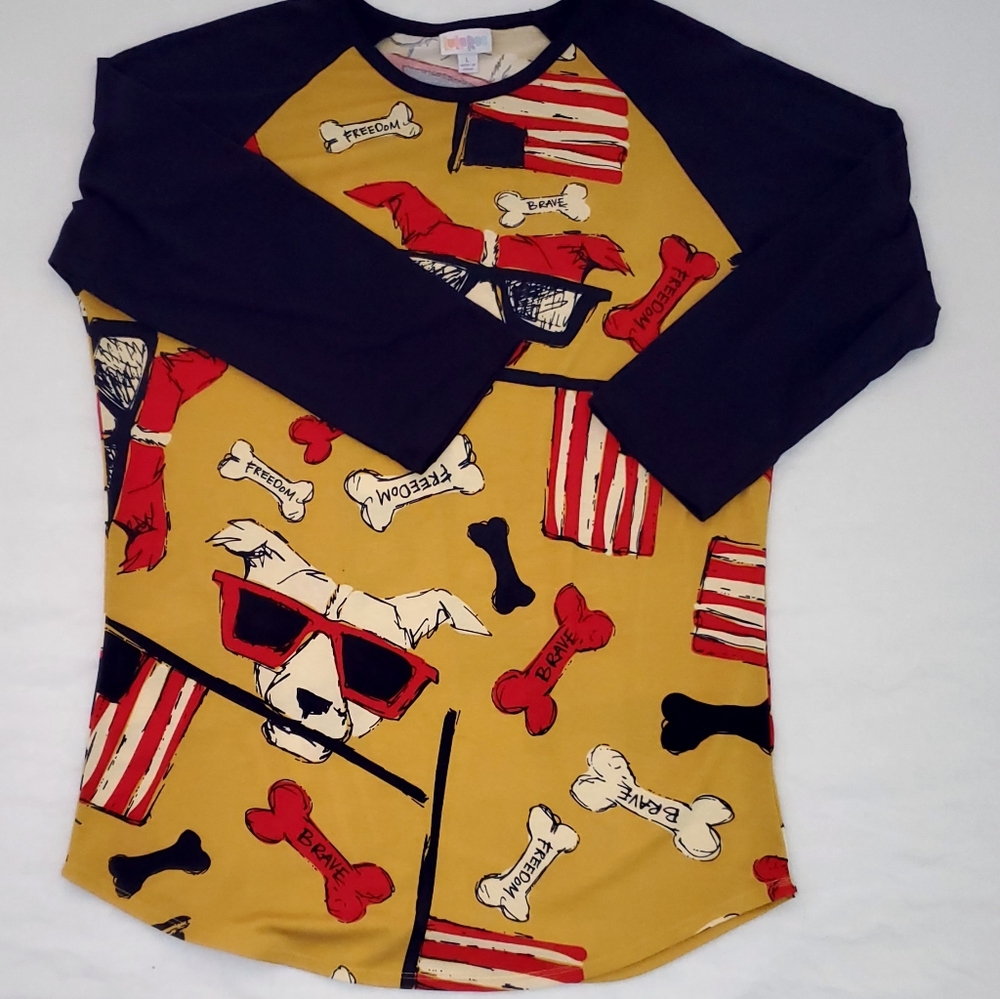 *3 for $15* Large 3/4 raglan style tee - 4th of July!